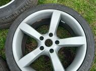 Grajewo ogłoszenia: Sprzedam alufelgi 18  z bmw e39 2 lata temu malowane nieporysowane... - zdjęcie